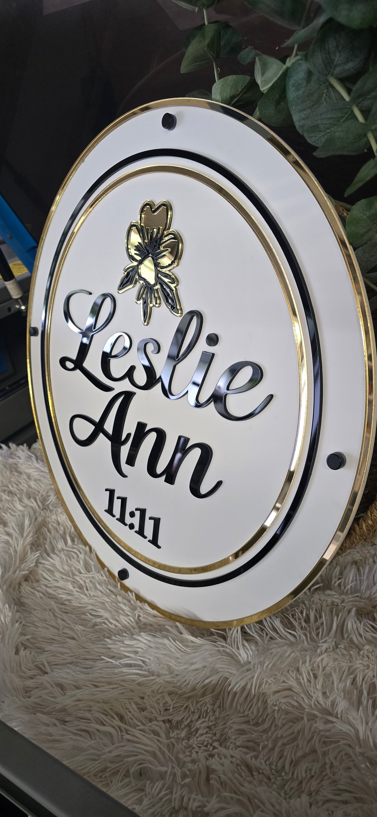 20" Round Acrylic Name Sign