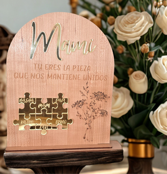 Personalized Mom Puzzle Sign, Mother’s Day Gift from kids, Husband, Grandma Gift, Customized gift, Your are the piece that holds us together