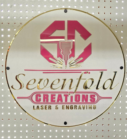 Custom 3D Business Logo Signage, Round Acrylic Sign, Reception Sign, Studio Sign, Salon Backlid Sign, Illuminated logo sign, Custom Acrylic Lighted logo Sign.