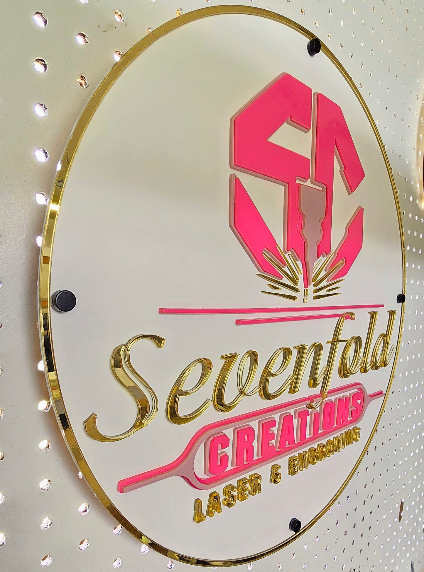 Custom 3D Business Logo Signage, Round Acrylic Sign, Reception Sign, Studio Sign, Salon Backlid Sign, Illuminated logo sign, Custom Acrylic Lighted logo Sign.