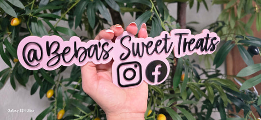 Custom tag name| acrylic username tag |business logo| business watermark| social media sign| acrylic brand name| photo prop follow| 3D logo| two layers tone