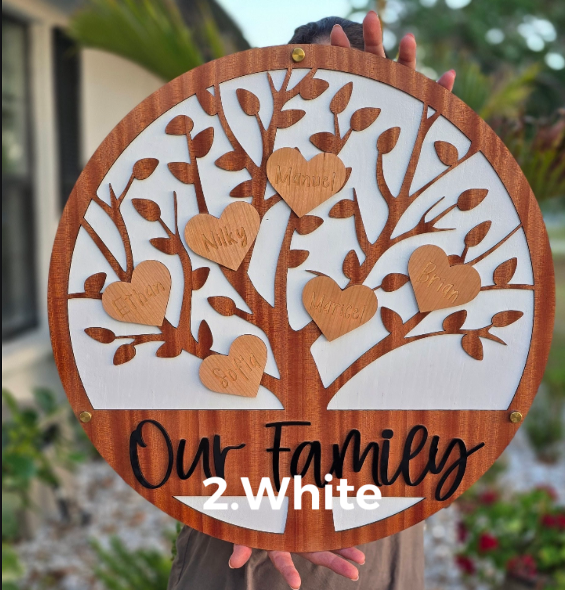 Wooden family tree sign, Personalized mothers day gift, grandma gift, tree of life, custom laser engraved, 3D laser cut sign, acrylic sign