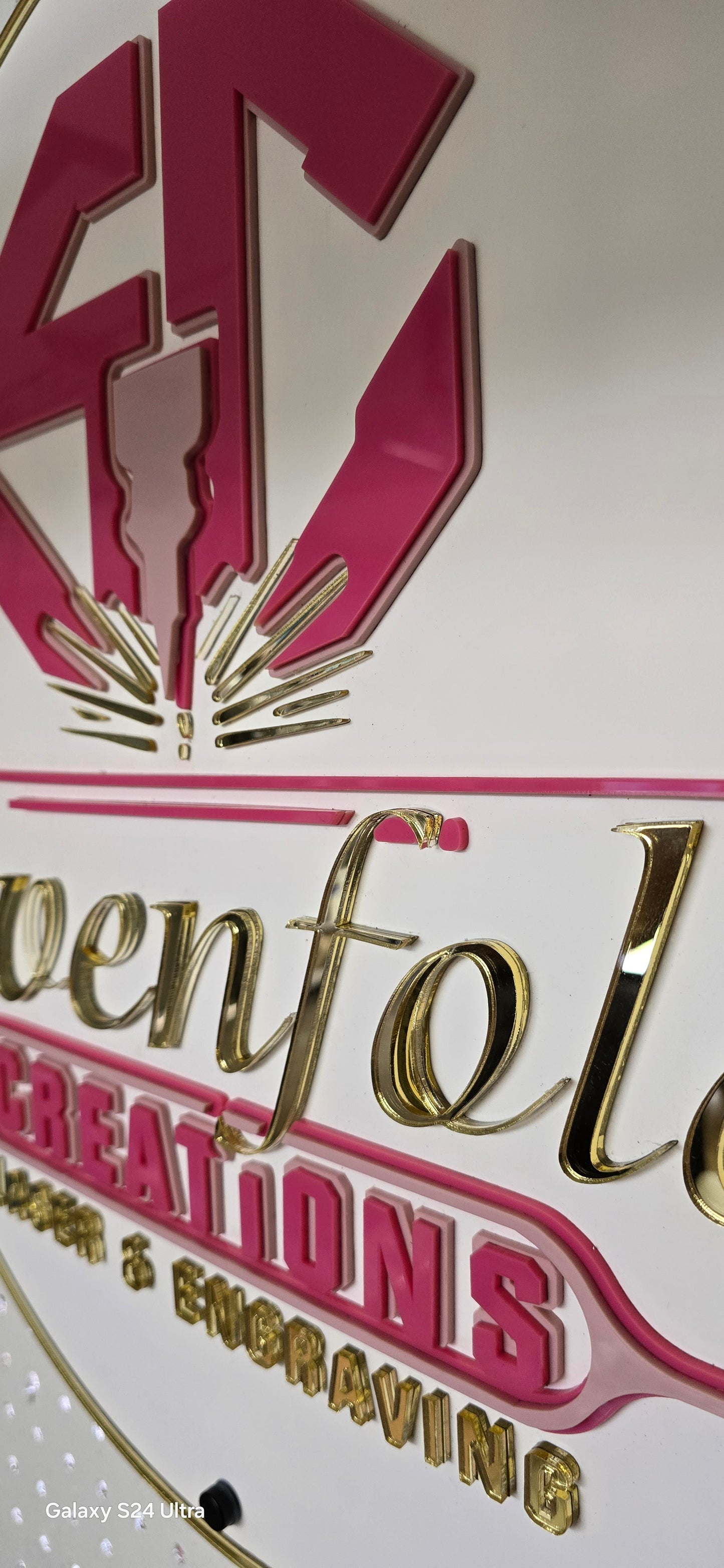 Custom 3D Business Logo Signage, Round Acrylic Sign, Reception Sign, Studio Sign, Salon Backlid Sign, Illuminated logo sign, Custom Acrylic Lighted logo Sign.