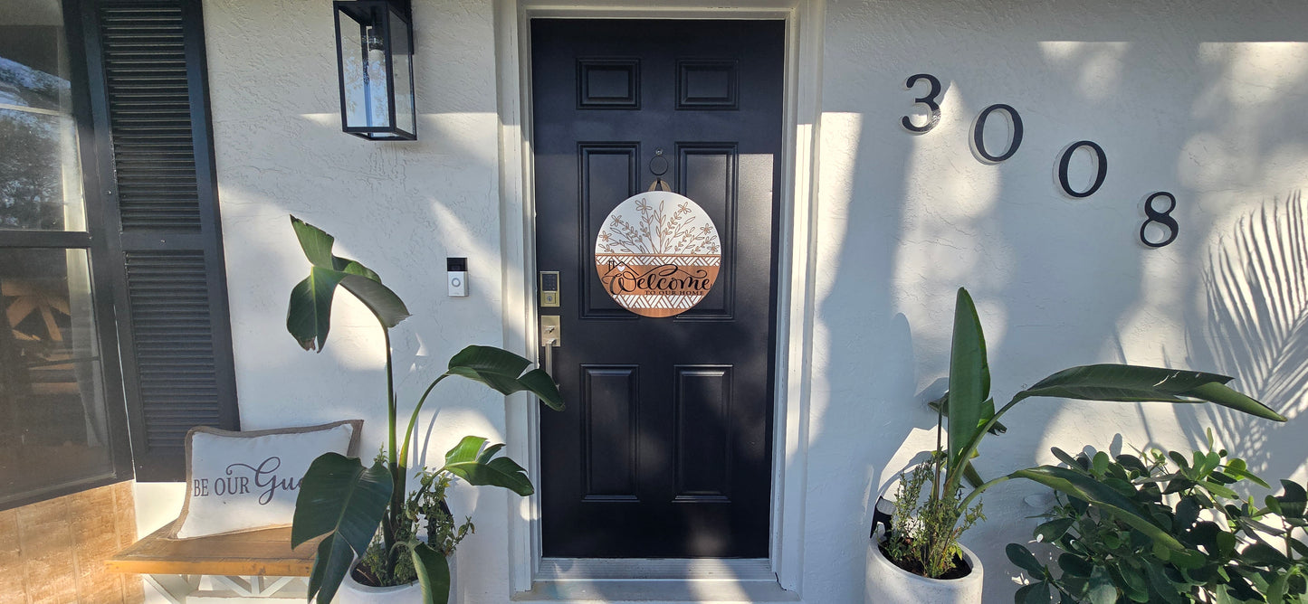Acrylic and wood welcome door hangers|Gift|Front door decor|Front door sign.