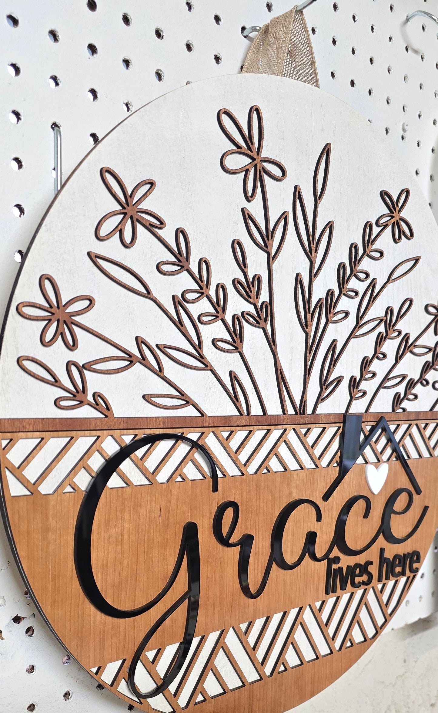 Acrylic and wood welcome door hangers|Gift|Front door decor|Front door sign.