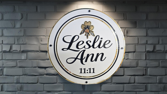 20" Round Acrylic Name Sign