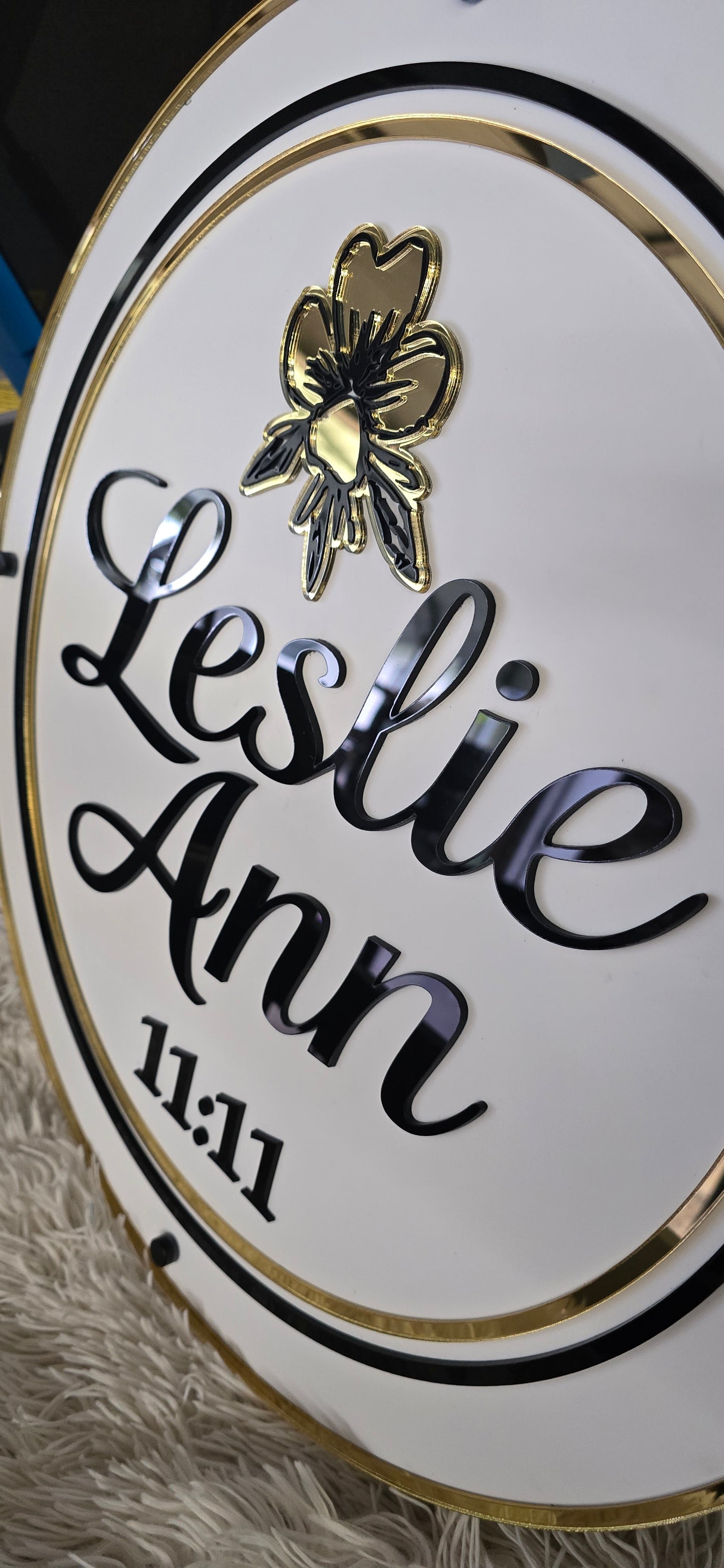 20" Round Acrylic Name Sign